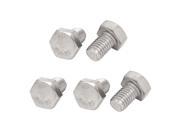 Unique Bargains M8 x 12mm A2 Stainless Steel Fully Threaded Hex Hexagon Head Screw Bolt 5 Pcs
