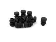 Unique Bargains 12 x Plastic Pipe End Blanking Caps Tube Tubing Insert Plugs Round 12mm 0.5