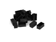 20pcs Black Rubber Furniture Table Foot Leg Cover Pad Floor Protector 25mmx50mm
