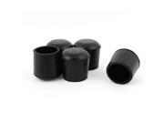 Unique Bargains 5 Pcs 25mm Inner Dia Cylinder Shape Rubber Furniture Chair Leg Tip Holder