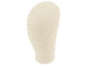Unique Bargains 3.5 Height White Silicone Nonslip Dotted Gear Shift Knob Shifter Cover for Car