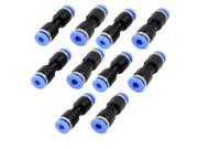 Air Piping 2 Ways 4mm to 4mm Straight Coupler Tube Quick Joint Fittings 10 Pcs