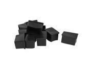 Unique Bargains 10 x Black Rubber Chair Furniture Foot Antislip Rectangle Shaped Cover 30mmx50mm