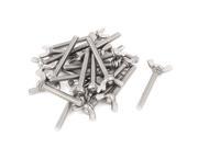 Unique Bargains M5x40mm Thread Stainless Steel Wing Bolt Butterfly Screws Fastener 20Pcs