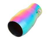 Unique Bargains 6cm Inlet Metal Silencer Tail Exhaust Pipe Muffler Tip Colorful for Auto Car
