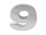 Unique Bargains Self Adhesive Number 9 Shaped Car Sticker Decals Badges Emblem Silver Tone