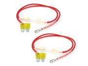 Unique Bargains DC 32V 20A Thread Connecting 5mm x 30mm Lead Wire Fuse Holder 2 Pcs