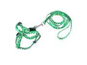 Adjustable 0.8cm Wide Rope Doggie Pet Dog Harness Halter Leash Green 1.2M 4 Feet