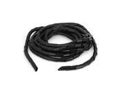 Unique Bargains 16mm x 4 Meters Black Flexible Spiral Wrapping Bands Cable Organizer Wrap
