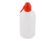 Unique Bargains 500mL Capacity Red Tip Plastic Cylinder Alcohol Reagent Squeeze Bottle
