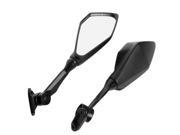 Pair Black Polygon Shaped Adjustable Blind Spot Rear View Mirror for Motorbike