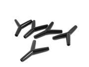 Unique Bargains 5 Pcs Black Y Shaped Water Hose Tube Fliters Connector Jointer for Aquarium