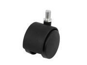 10mm Threaded Stem 2 Dia 360 Degree Rotation Double Wheel Chair Swivel Caster