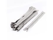 Dress Pants Closed End Nylon Zippers Tailor Sewing Craft Tool Gray 18cm 20 Pcs