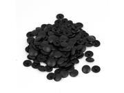 12mm Dia Black Plastic Round Caps Furniture Press Fit Bolts Screws Cover 200Pcs