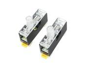 Unique Bargains 2pcs 10Amp 250VAC DIN Rail Mounted 1P Fuse w Base FS 10