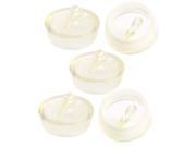 32mm Diameter Clear Rubber Water Sink Strainer Plug Disposal Stopper 5 Pcs
