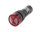 Unique Bargains AD16 16SM 16mm Red LED Indicator Flashlight Fault Signal Flash Buzzer AC DC 24V