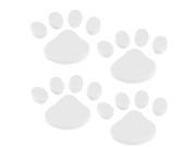 Unique Bargains Vehicles Car Decoration Adhesive White Foam Dog Footprint Shape Stickers 4 Pcs