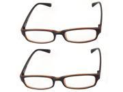Unique Bargains Unisex Single Bridge Clear Lens Plain Glasses Eyeglasses Plano Spectacle 2Pcs