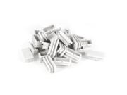 Unique Bargains 30 Pieces Plastic Blanking End Caps 40mmx20mm Rectangle Tube Pipe Inserts White