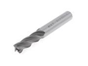 HSS Helical Groove 4 Flute 9mm Dia Tip 70mm Length Cutting End Mill
