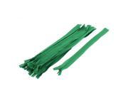 Unique Bargains Clothes Invisible Nylon Coil Zippers Tailor Sewing Craft Tool Green 25cm 20 Pcs