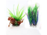 Unique Bargains 10.4 Aquarium Decor Simulation Plastic Water Weeds Grass Assorted Color