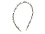 Unique Bargains Silvery Gray Manmade Pearls Hairband Hair Hoop for Ladies