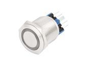 22mm 12V Blue LED Lighted Push Button SPDT Latching Switch for Car