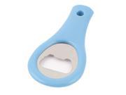 Plastic Grip Tennis Racket Shaped Milk Juice Beer Bottle Can Opener Tool Blue