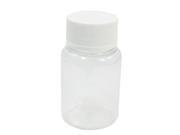 Unique Bargains 80mL Wide Mouth White Clear Plastic Cylinder Shape Chemistry Storage Bottle