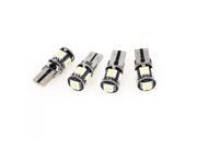 Unique Bargains 4 x T10 W5W 5 5050 SMD LED Canbus Interior Dome Wedge Light Lamps White for Auto