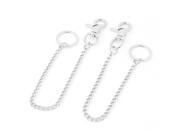 Unique Bargains 2pcs Snap Trigger Hook Clip Belt Security Keychain Key Chain Holders