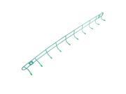 Unique Bargains Green Plastic Coated 10 Hooks Metal Wall Mounted Coat Towel Display Rack