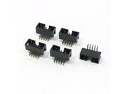 Unique Bargains Dual Rows 2.54mm Pitch 10Pins 90 Degree Angle IDC Pin Headers 5 Pcs