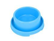 Unique Bargains 18cm Diameter 7cm Height Doggie Dog Pet Plastic Eat Food Water Bowl Dish Blue