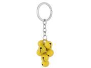 Yellow Metal Bells Pendant Split Ring Keyring Keychain Key Purse Bag Ornament