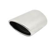 Unique Bargains Stainless Steel Silver Tone Oval Shape Tail Pipe Tip 2.2 2.5 for Toyota Prado