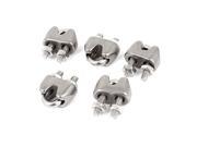 5 32 Stainless Steel Wire Ropes U Bolt Clips Clamp Silver Tone 5 Pcs