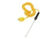 K Type Fork Terminal Thermocouple Probe Temperature Sensor 100mm x 3mm