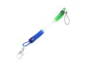 Portable Blue Green Clear Plastic Keys Holder Spiral Coil Key Chain