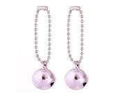 Unique Bargains Light Pink Metal Bells Pendant Detail Bag Ornament Keychain Key Holder 2PCS
