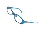 Unique Bargains Unique Bargains Lady Blue Arm Multi Coated Lens Plain Plano Glasses Eyeglasses