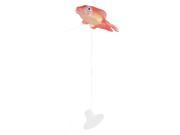 Fishbowl Aquarium Tank Artificial Floating Red Goldfish Ornament w Suction Cup