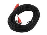 2 RCA Male to Male M M Audio Video Adapter Cable Cord 5M 16ft Black