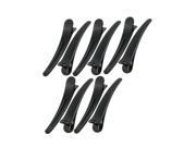 10 Pcs Black Plastic Single Prong Hair Clip Hairclip 4.7 Length