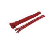 Nylon Coil Zippers Lace Edge Tailor Bag Clothing DIY Craft Red 20cm 5 Pcs