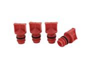 Unique Bargains 4 Pcs Red Plastic 1 4 PT Male Thread Oil Plug for Air Compressor