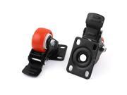 2 Pcs Market Shopping Trolley Top Plate 1.5 Wheel Swivel Brake Caster